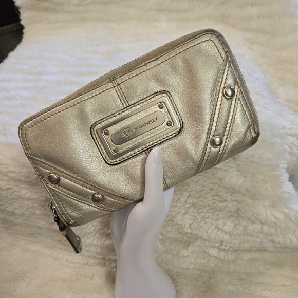 Vintage B Makowsky Accordian Wristlet - Picture 4 of 16